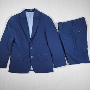 Izod Youth Performance Stretch Navy Blue Suit Size 8